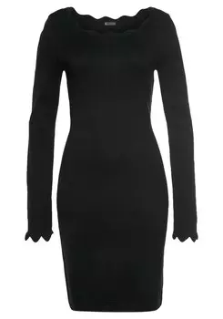 Вязаное платье LAURA SCOTT Knitted dress, черный