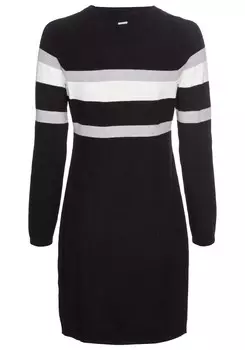 Вязаное платье LAURA SCOTT Knitted dress, черный