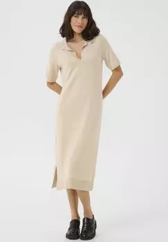 Вязаное платье LIZZA POLO Kaffe, песочный