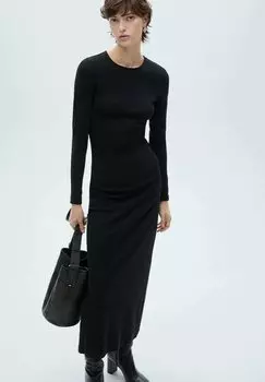 Вязаное платье Mango, черный