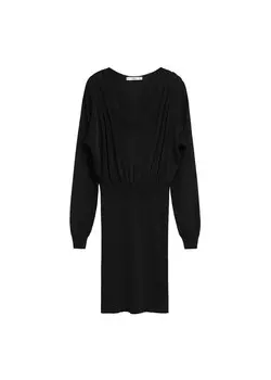 Вязаное платье MANGO, черный