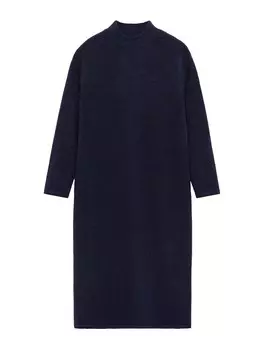 Вязаное платье MANGO Knitted dress Mariscal, темно-синий
