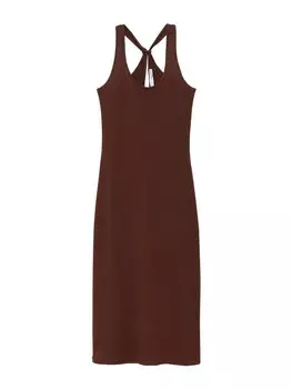 Вязаное платье MANGO MINT, темно-коричневый