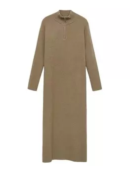 Вязаное платье MANGO VLADI, оливковый