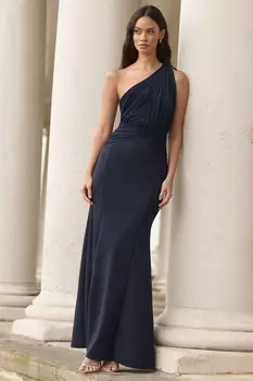 Вязаное платье макси из коллекции подружек невесты Lipsy, синий