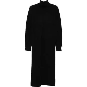 Вязаное платье макси JIL SANDER, черный