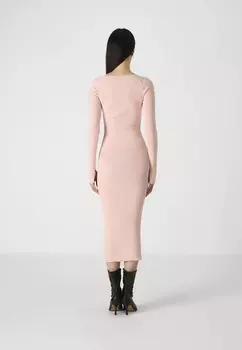 Вязаное платье MIDI DRESS Gina Tricot, сирень