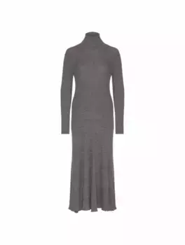 Вязаное платье миди Moncler, серый