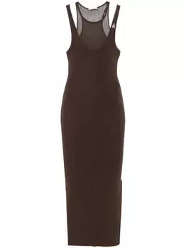 Вязаное платье миди Patrizia Pepe, коричневый