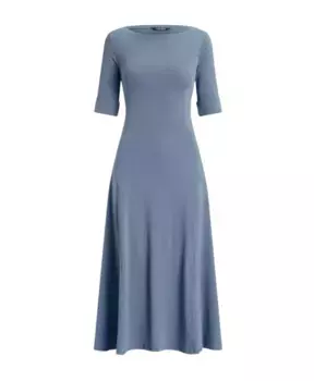 Вязаное платье миди Ralph Lauren, синий