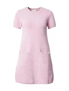 Вязаное платье Monki, розовый