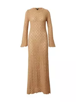 Вязаное платье Monki, темно-бежевый