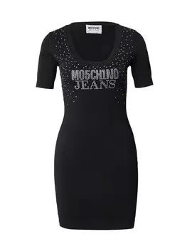 Вязаное платье Moschino Jeans Knitted dress, черный
