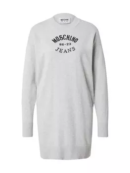Вязаное платье Moschino Jeans, пятнистый серый