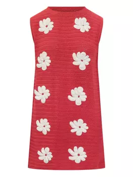 Вязаное платье MSGM, красный