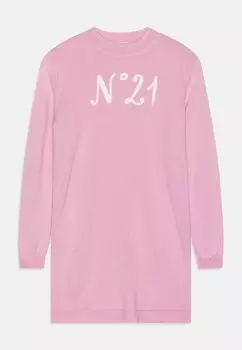 Вязаное платье N°21, новинка конфетно-розового цвета