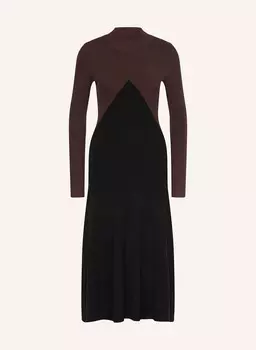 Вязаное платье надежда REISS, черный/темно-коричневый
