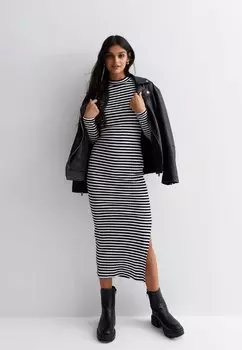 Вязаное платье New Look, цвет black pattern