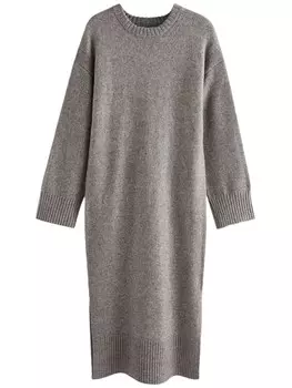 Вязаное платье Next Knitted dress, серо-бежевый