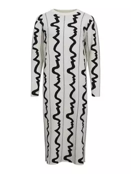 Вязаное платье OBJECT, белый