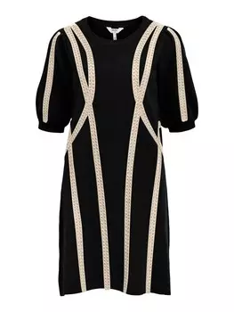 Вязаное платье OBJECT Knitted dress, черный