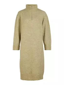 Вязаное платье OBJECT Tall MINNA, оливковый