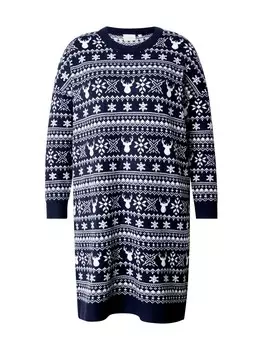 Вязаное платье ONLY Carmakoma CARXMA, ночной синий