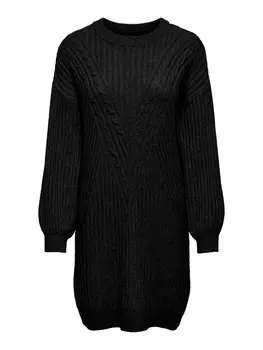 Вязаное платье ONLY Knitted dress ALLIE, черный