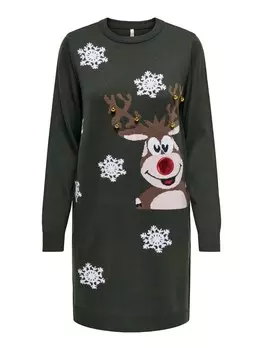 Вязаное платье ONLY Knitted dress, цвет fir