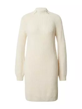 Вязаное платье ONLY Knitted dress JOELLE, кремовый