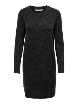 Вязаное платье ONLY Knitted dress Rica, пятнистый черный