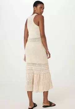 Вязаное платье Organic Midi Slim hessnatur, бежевый