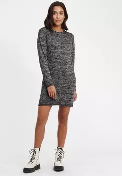 Вязаное платье Oxmo, черный меланж