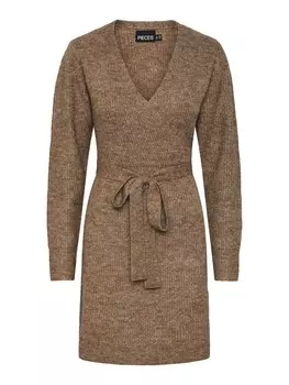 Вязаное платье Pieces ELLEN, пятнистый коричневый