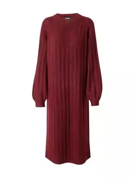 Вязаное платье PIECES Knitted dress PCMAGGY, цвет carmine red