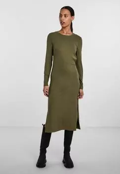 Вязаное платье Pieces, зеленый