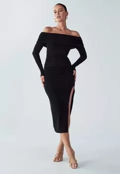 Вязаное платье PIEDRA MIDI BWLDR, черный