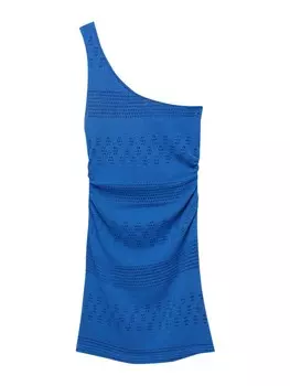 Вязаное платье Pull&Bear, королевский синий