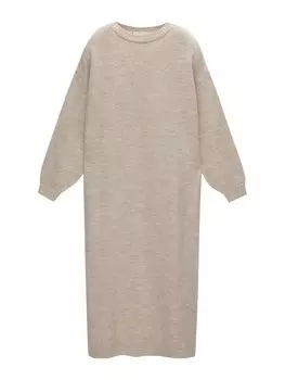 Вязаное платье Pull&Bear, песочный