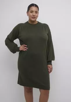 Вязаное платье РЕГИТТА Kaffe Curve, лесная ночь
