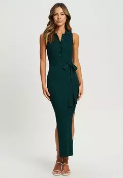 Вязаное платье REUX, темно-зеленый