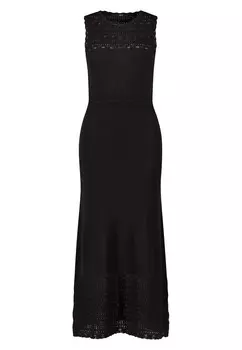 Вязаное платье с кружевным узором Zero, черный
