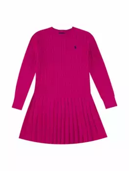 Вязаное платье с логотипом Ralph Lauren, розовый
