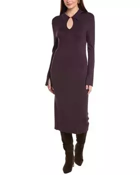Вязаное платье с воротником Reiss Ronnie, фиолетовый