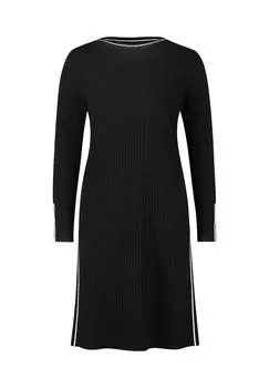 Вязаное платье с вырезом лодочкой BETTY BARCLAY, цвет Patch Black/ Cream