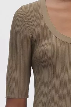 Вязаное платье SALVA LONG DRESS Gestuz, хаки