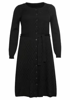 Вязаное платье Sheego, черный