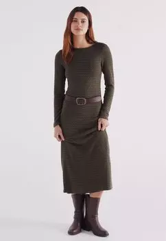 Вязаное платье Springfield, хаки