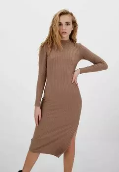 Вязаное платье Stradivarius, коричневый