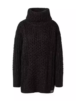 Вязаное платье Superdry, цвет mottled black
